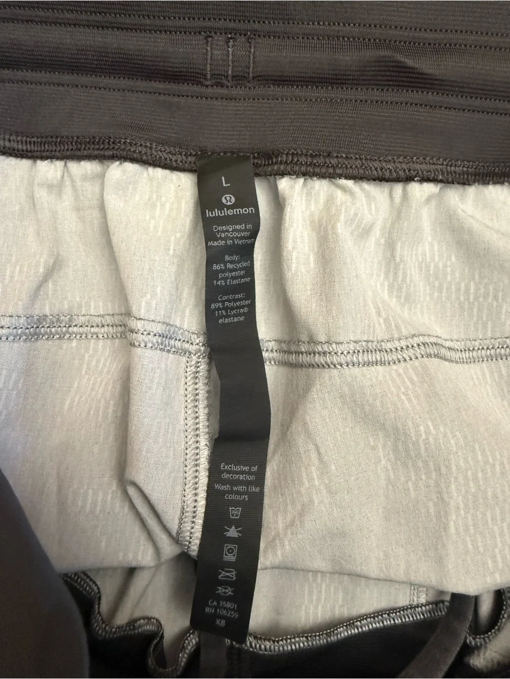 lululemon athletica Men’s Athletic Shorts — Charcoal Gray and Light Gray